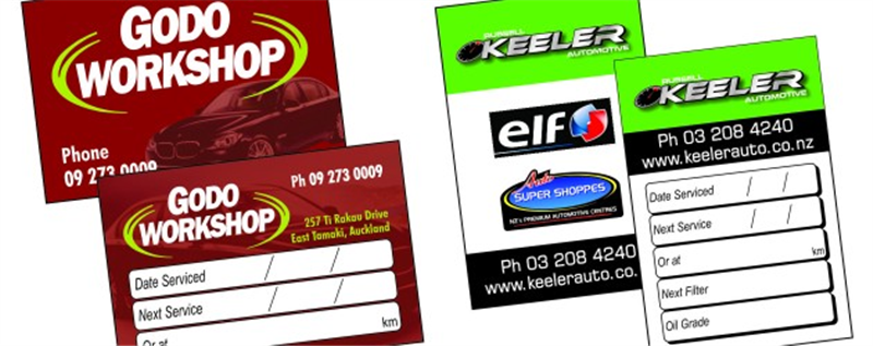 Car shop service stickers