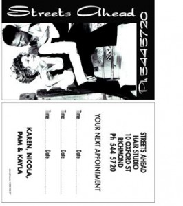 Streets Ahead Business card