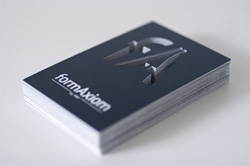 Business card die cut